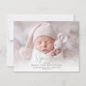 Baby Foto Sip'n'See Aankondiging Uitnodiging (Voorkant)