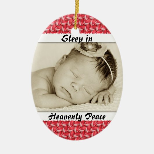Baby Foto Slaap in Heavenly Peace Ornament (Voorkant)