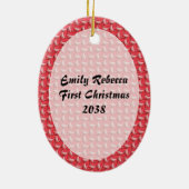 Baby Foto Slaap in Heavenly Peace Ornament (Achterkant)