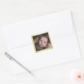 Baby Foto Sticker met gouden rand (Envelop)
