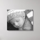 Baby Foto uw eerste adem Canvas Afdruk (Voorkant)