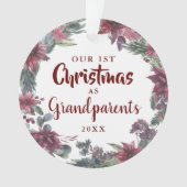 Baby Foto van onze eerste kerstgrootouders Ornament (voorkant)
