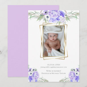 Baby   Foto Violet Anemone Floral toevoegen Kaart