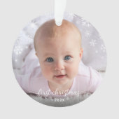 Baby Foto voor eerste kerstmis Nieuwe Ouders Ornament (voorkant)