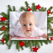 Baby Foto Vrolijk kerstfeest Feestdagenkaart
