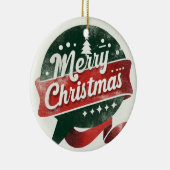 Baby Foto Vrolijk kerstfeest Keramisch Ornament (Rechts)