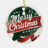 Baby Foto Vrolijk kerstfeest Keramisch Ornament (Voorkant)