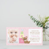 Baby Fotoaankondiging Aankondiging (Staand voorkant)