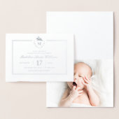 BABY FOTOAANKONDIGING | Minimalistische Bunny Folie Kaarten (Display)