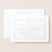 BABY FOTOAANKONDIGING | Minimalistische Bunny Folie Kaarten (Voorkant met envelop)