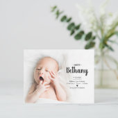 BABY FOTOAANKONDIGING | Polka Dots Briefkaart (Staand voorkant)