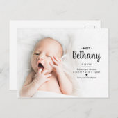 BABY FOTOAANKONDIGING | Polka Dots Briefkaart (Voorkant / Achterkant)