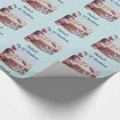 Baby FOTOCADEAU - 1e kerst Sneeuwvlokken Cadeaupapier (Hoek)