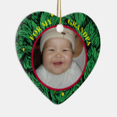 Baby Fotocadeau Label & Ornament voor opa (Rechts)