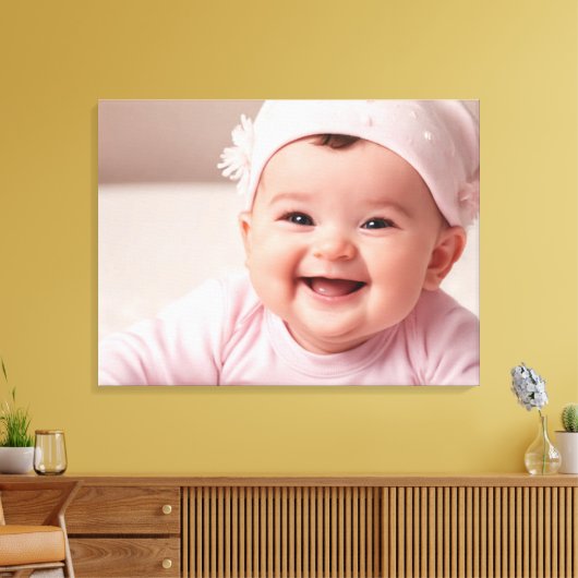 Baby Fotocanvasprint - Persoonlijke kinderkamer Canvas Afdruk (Insitu (Woonkamer))