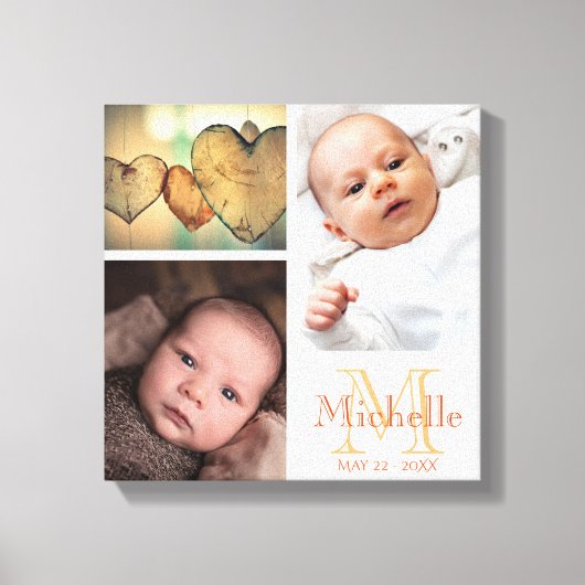 baby fotocollage canvas afdruk (Voorkant)