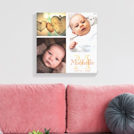 baby fotocollage canvas afdruk (Insitu (Woonkamer))