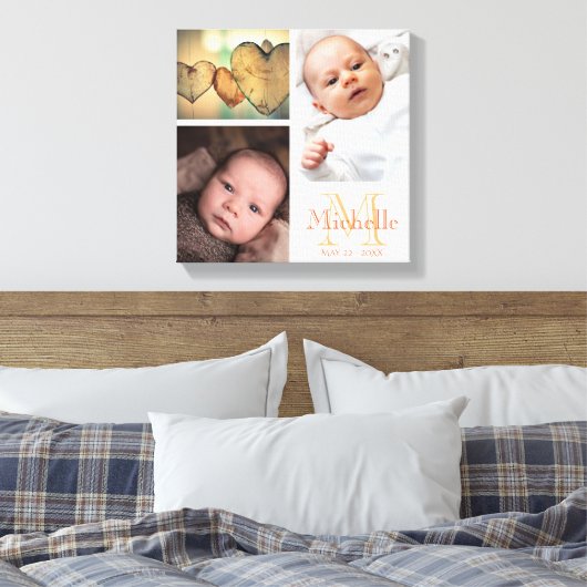 baby fotocollage canvas afdruk (Insitu (Slaapkamer))