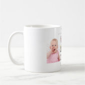 Baby Fotocollage geboorte Stats 12 maanden Aangepa Koffiemok (Links)