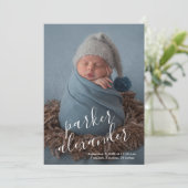 Baby Fotocollage Moderne Geboorte Aankondiging (Staand voorkant)