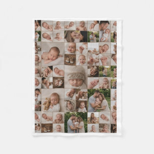 Baby Fotocollage Nieuwe Geboorteminnige Zachte Fle Fleece Deken