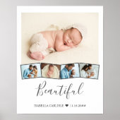 Baby Fotocollage Zigzag Afbeelding Strip Aangepast Poster (Voorkant)