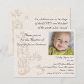 Baby Fotodoop Uitnodiging (Voorkant / Achterkant)