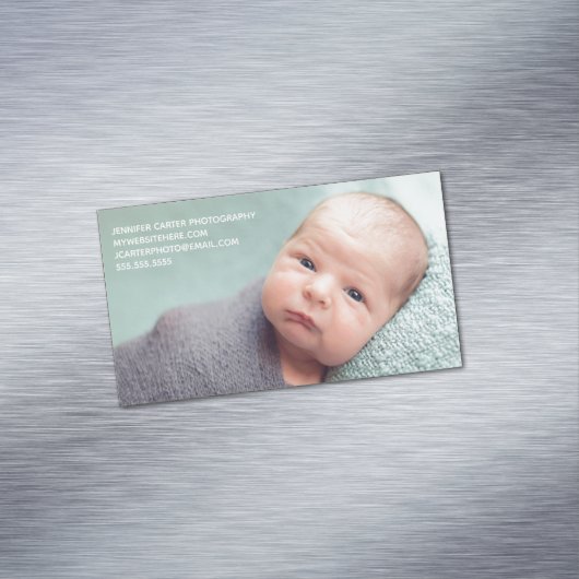 Baby Fotograaf Aangepast pasgeboren Foto Foto Foto Magnetisch Visitekaartje (Voorbeeld)