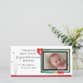 Baby fotokaart aankondiging (Staand voorkant)