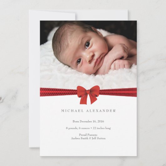 Baby: Fotokaart Aankondiging (Voorkant)