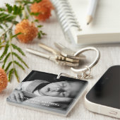 Baby Fotonaam en geboortedatum Sleutelhanger (Voorkant Rechts)
