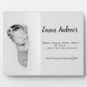 Baby Fotonaam geboorte op maat Fotoplaat (Voorkant)