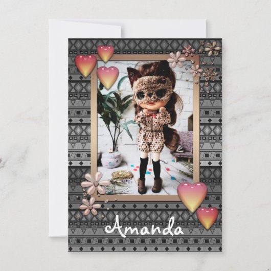 Baby fotopoppen, poppen, gepersonaliseerd, hobby a aankondiging (Voorkant)