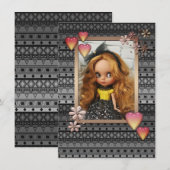 Baby fotopoppen, poppen, gepersonaliseerd, hobby aankondiging (Voorkant / Achterkant)