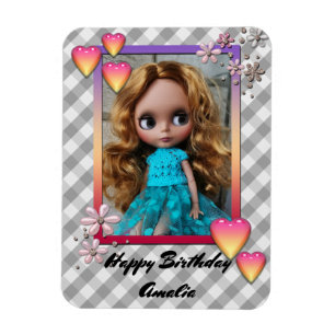 Baby fotopoppen, poppen, gepersonaliseerd, hobby magneet