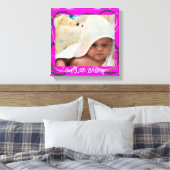 Baby Fotoroze Abstract Lijst Canvas afdrukken (Insitu (Slaapkamer))