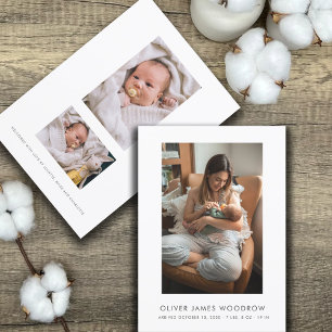 Baby Foto's Collage Geboorte Aankondiging Flat Kaa