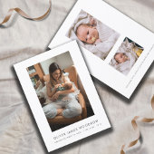 Baby Foto's Collage Geboorte Aankondiging Flat Kaa
