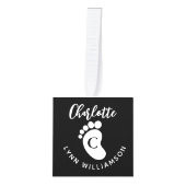 Baby foto's in klauterij en geboorte zwart monogra decoratie (Voorkant)