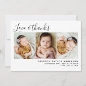 Baby Foto's Liefde & Bedankt Modern Minimalist (Voorkant)