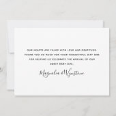 Baby Foto's Liefde & Bedankt Modern Minimalist (Achterkant)