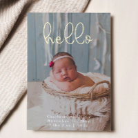 Baby Foto's Moderne elegante kalligrafie Geboorte
