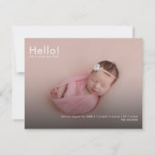 Baby Foto's Naam Aangepaste geboorteaankondiging (Voorkant)