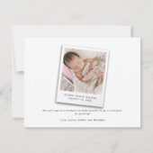 Baby Foto's Naam Aangepaste geboorteaankondiging (Achterkant)