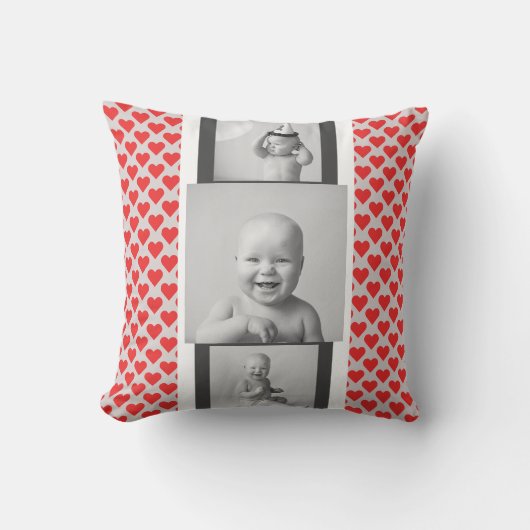Baby Fotosamenstelling Worpkussen - Modern Kussen (Voorkant)