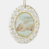 Baby Fotosjabloon beste cadeau ooit Keramisch Ornament (Rechts)