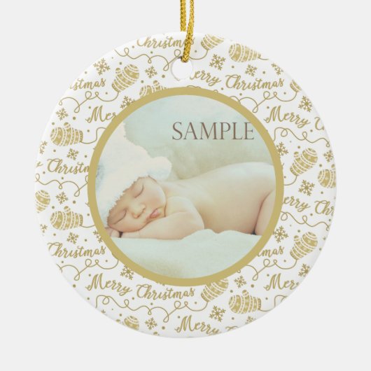Baby Fotosjabloon beste cadeau ooit Keramisch Ornament (Voorkant)
