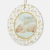 Baby Fotosjabloon beste cadeau ooit Keramisch Ornament (Links)
