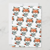 Baby Fox Astronaut 1e Verjaardag Kaart (Achterkant)