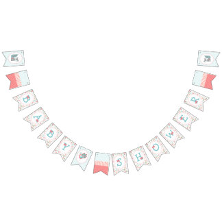 Baby Fox Baby shower Bunting Banner